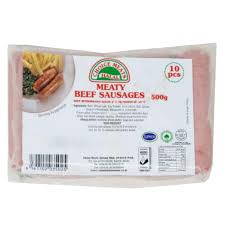 HALAL MEATY BEEF SAUSAGES 500G