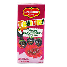 DELMONTE JUICE 250ML FRUITINI GRAPE BLACK BERRY TR