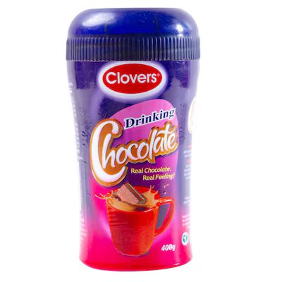 CLOVERS DRINKING CHOCOLATE 400G JAR