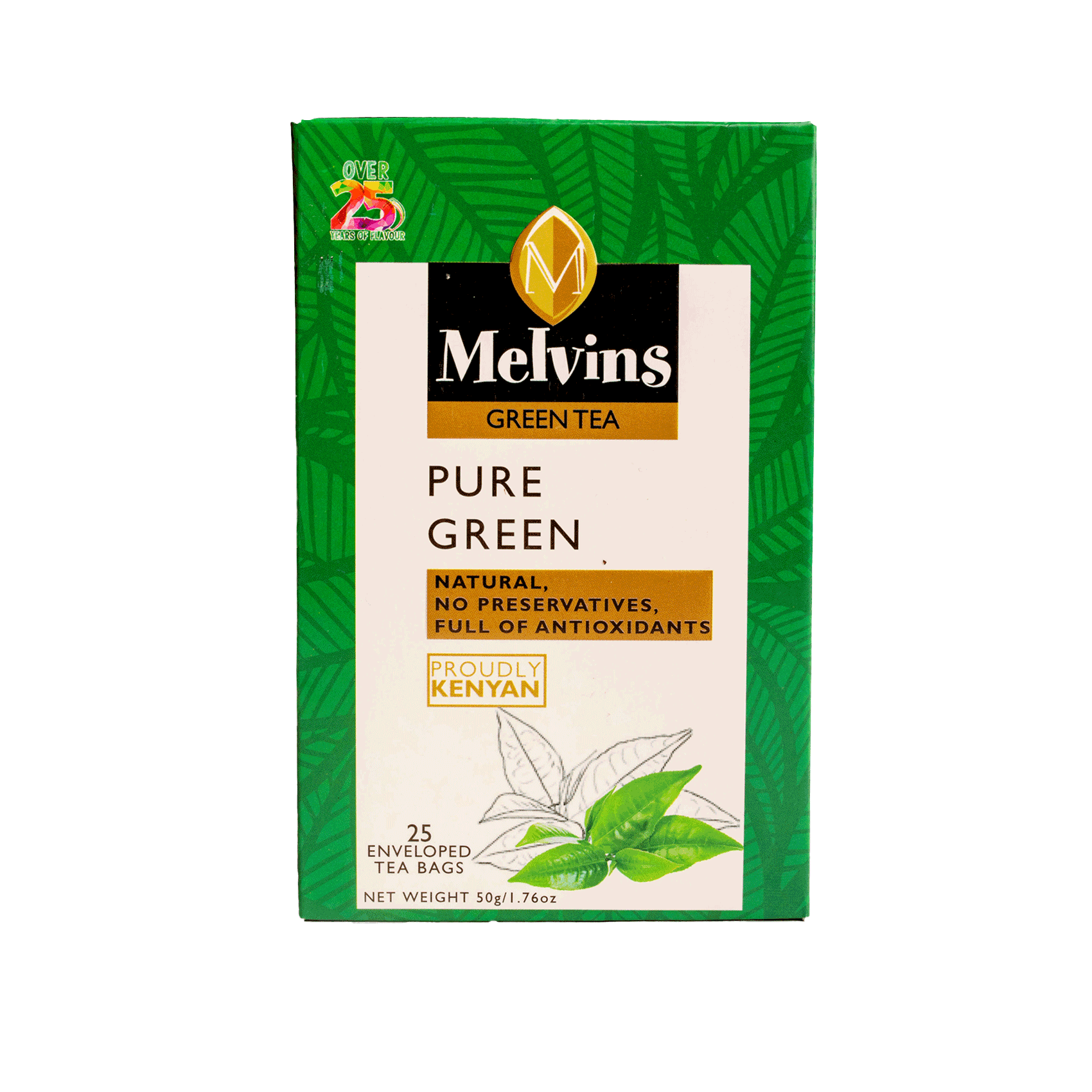 MELVINS PURE GREEN TEA 25S
