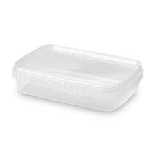 PP CLR M/S T/AWAY CONT+LID #7001 10S RECT
