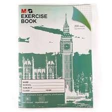 M&G EXERCISE BOOK A4 SQ 200PGS 2366F